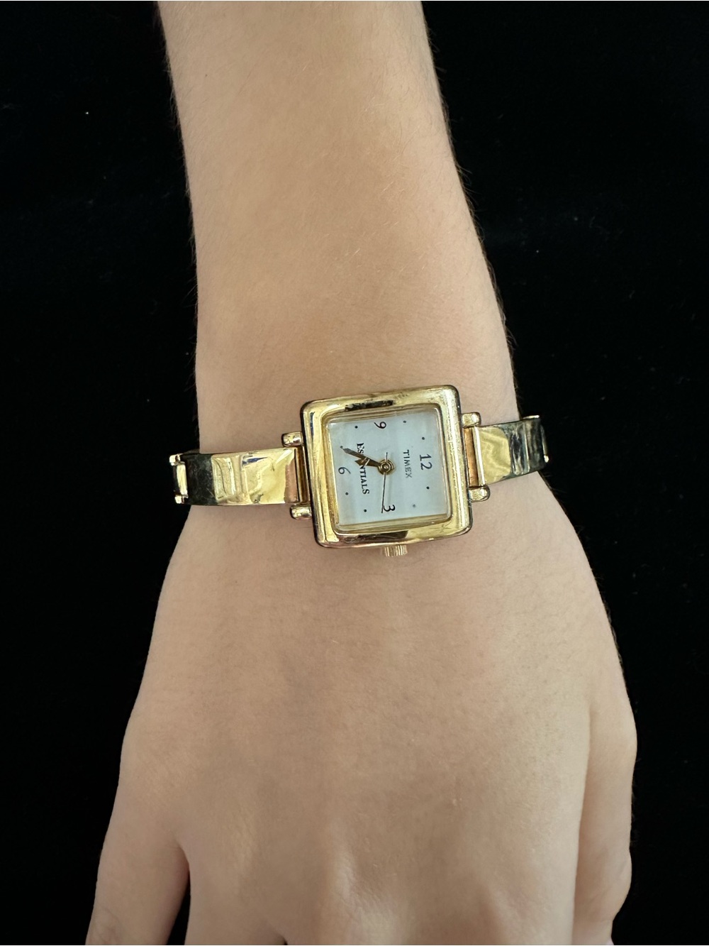 Timex Women's Gold Tone Square Case Bracelet Watch